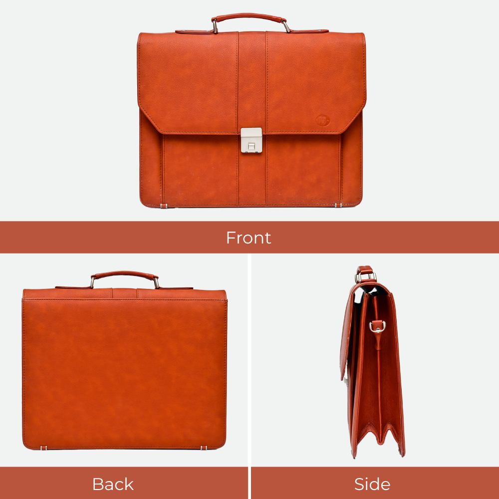 Premium Full-Grain Leather Organiser Bag