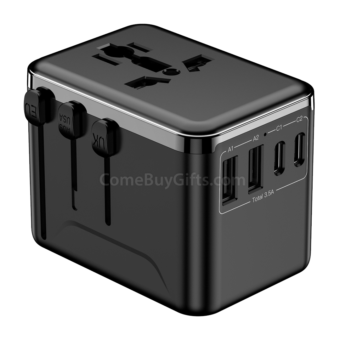 Universal Adaptor with Super Fast Charger, 2Type-C and 2 USB-A